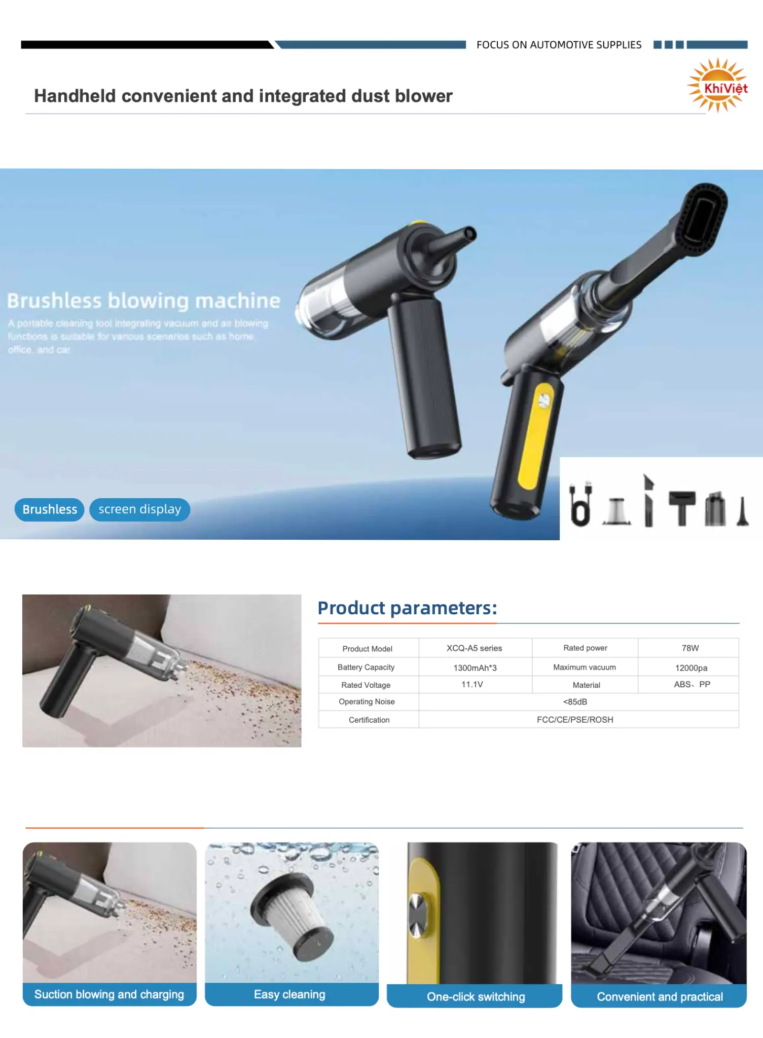 Handheld Convenient and Integrated Dust Blower product details