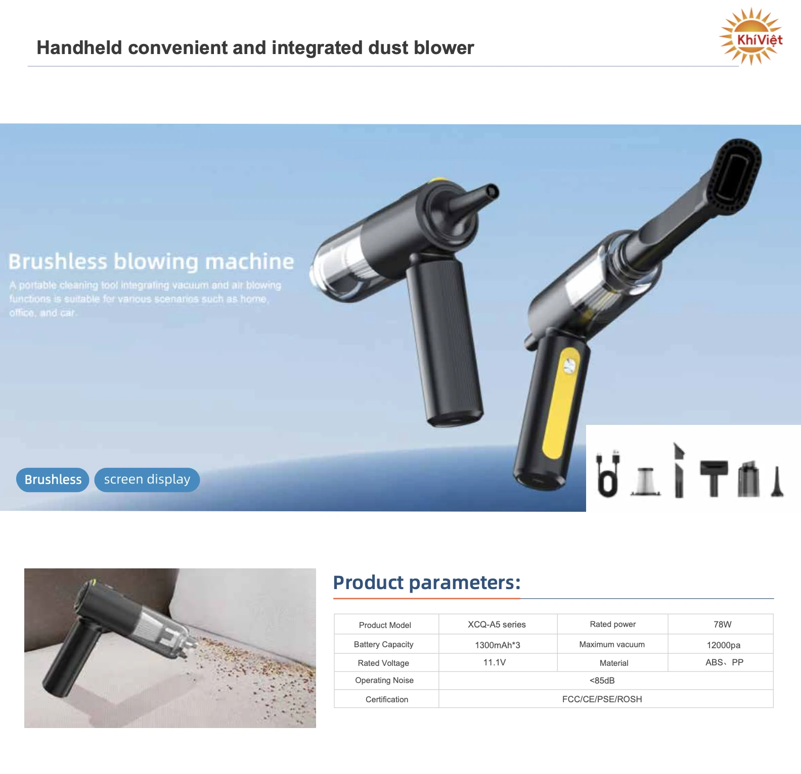 Handheld Convenient and Integrated Dust Blower