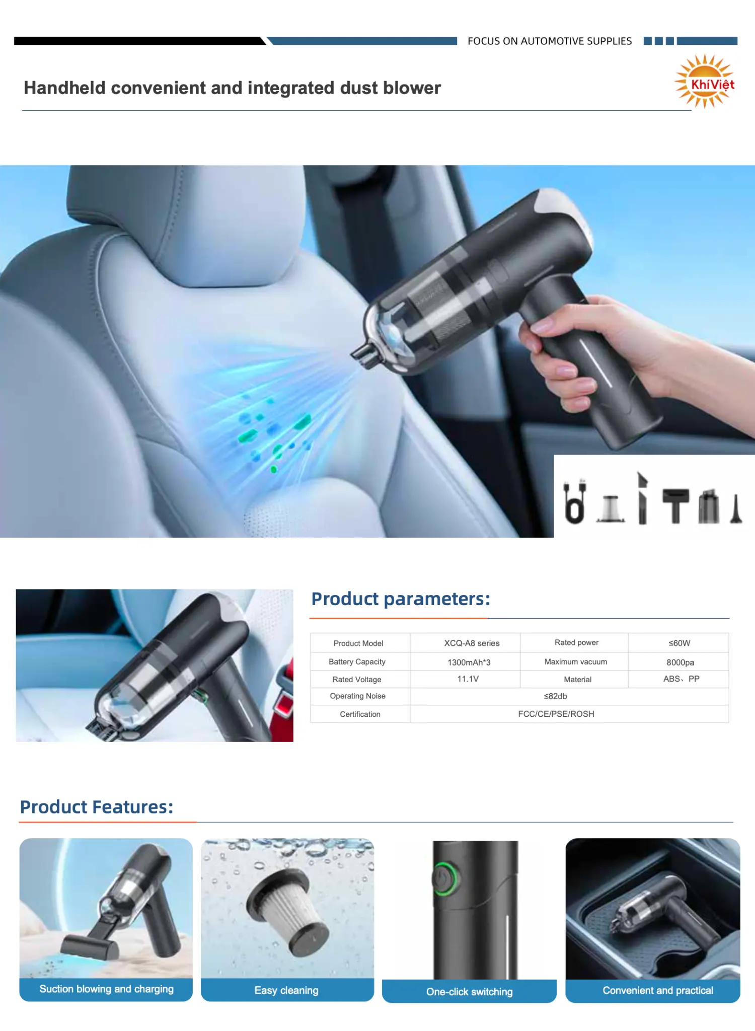 Handheld Convenient and Integrated Dust Blower product details